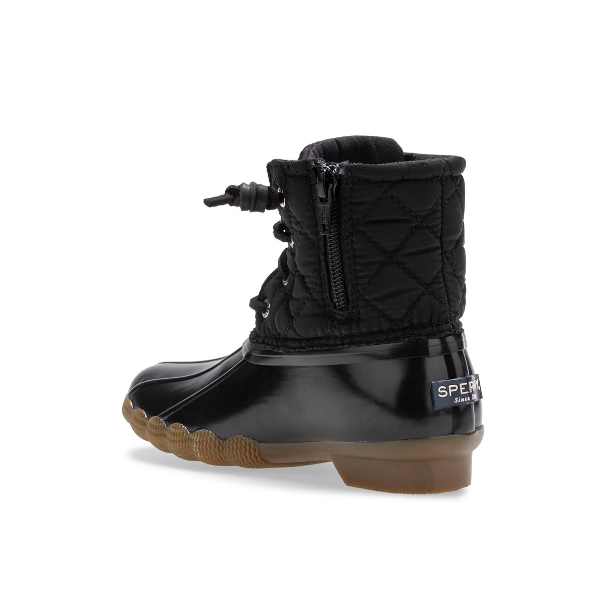 Saltwater Nylon Quilt Duck Boot Black Kids Boots Sperry Canada