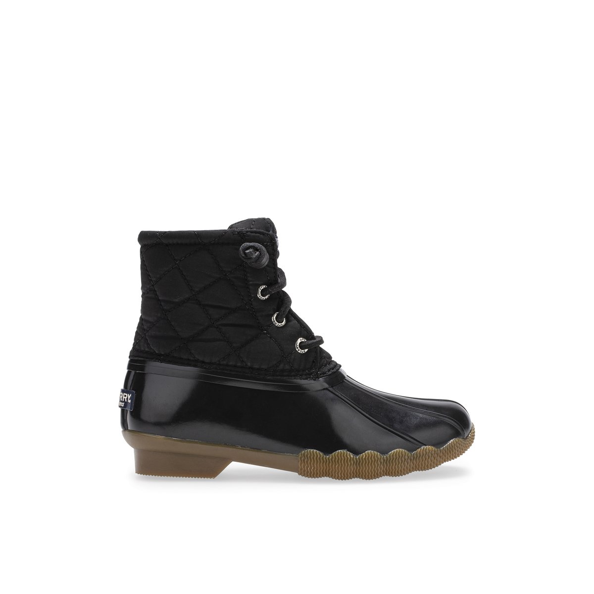 Saltwater Nylon Quilt Duck Boot Black Kids Boots Sperry Canada