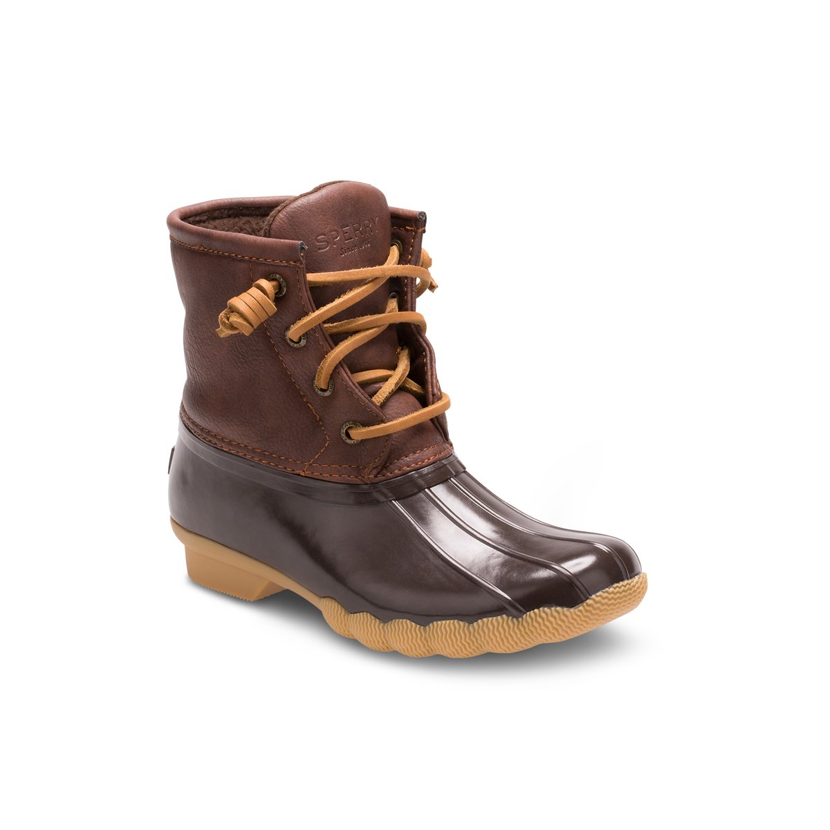 Saltwater Duck Boot Brown Kids Girls Sperry US