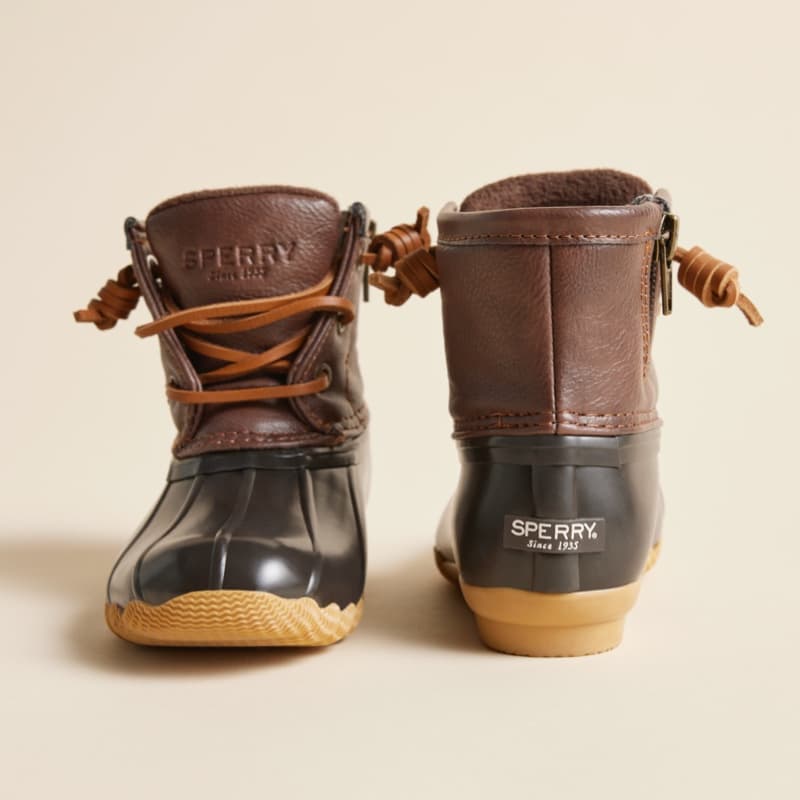 Saltwater Duck Boot Brown Kids Girls Sperry US