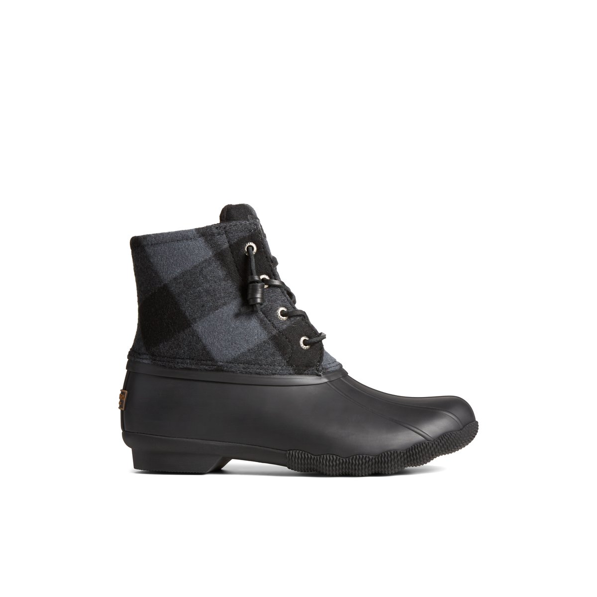 Sperry duck boots black hotsell