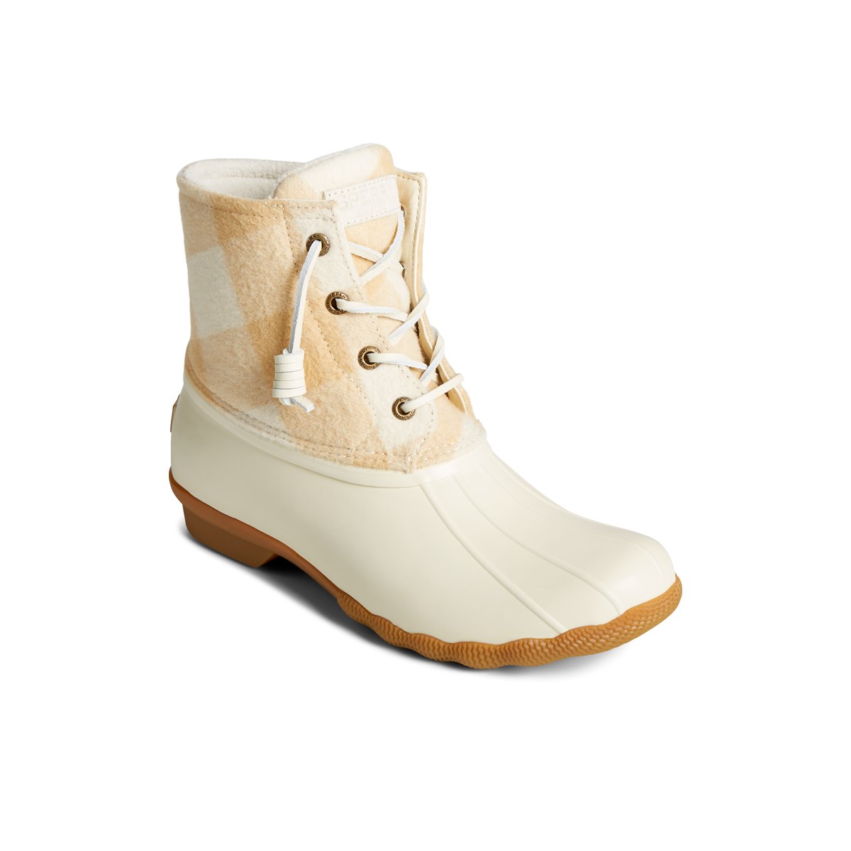 Sperry duck boots womens white store