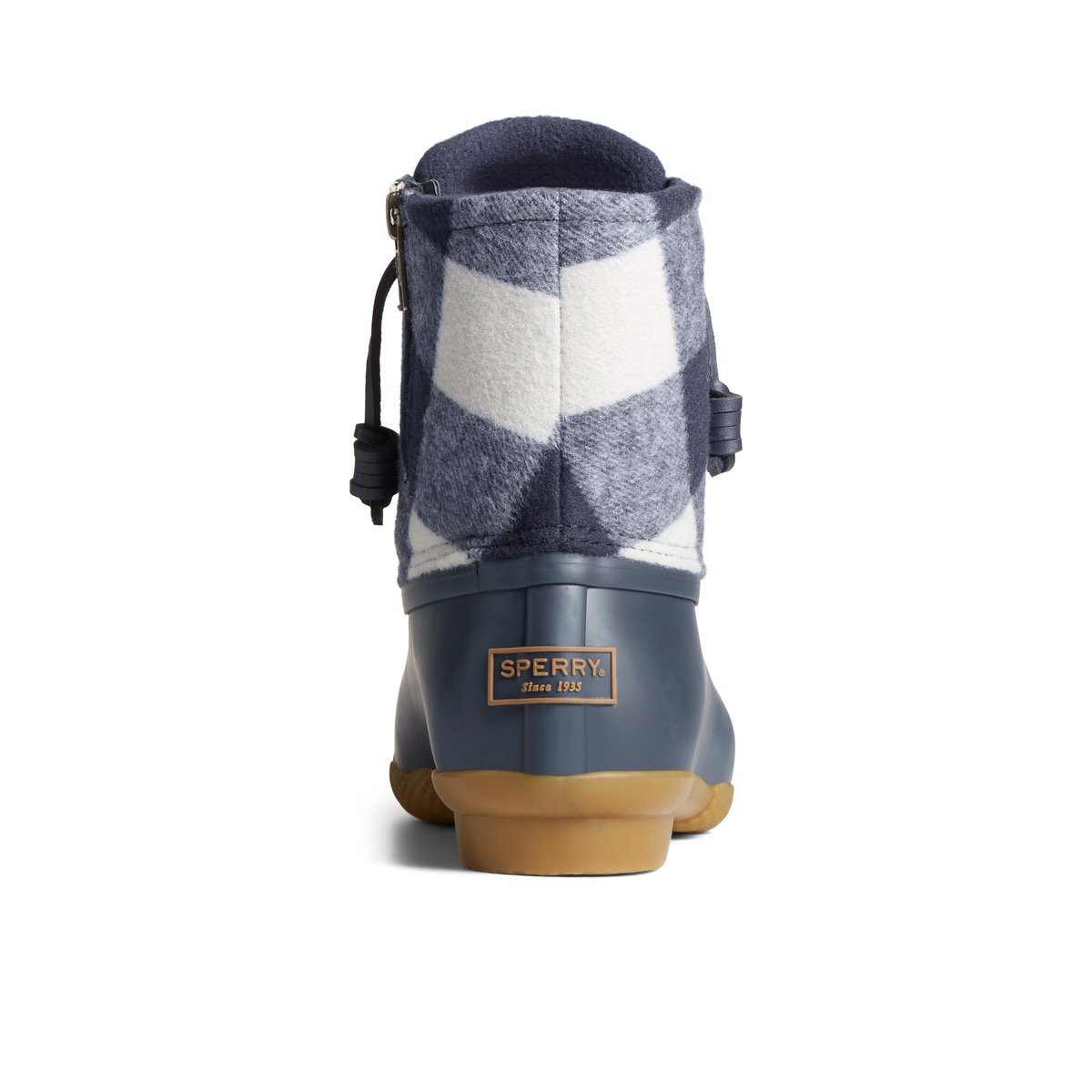 Saltwtrbuffl wm Navy Women s Duck Rain Boots Sperry Canada