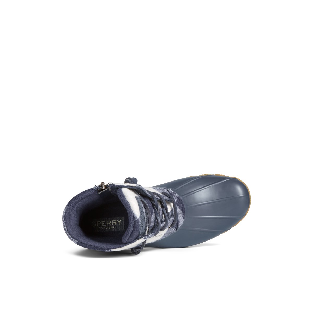 Grey and navy sperry duck boots discount