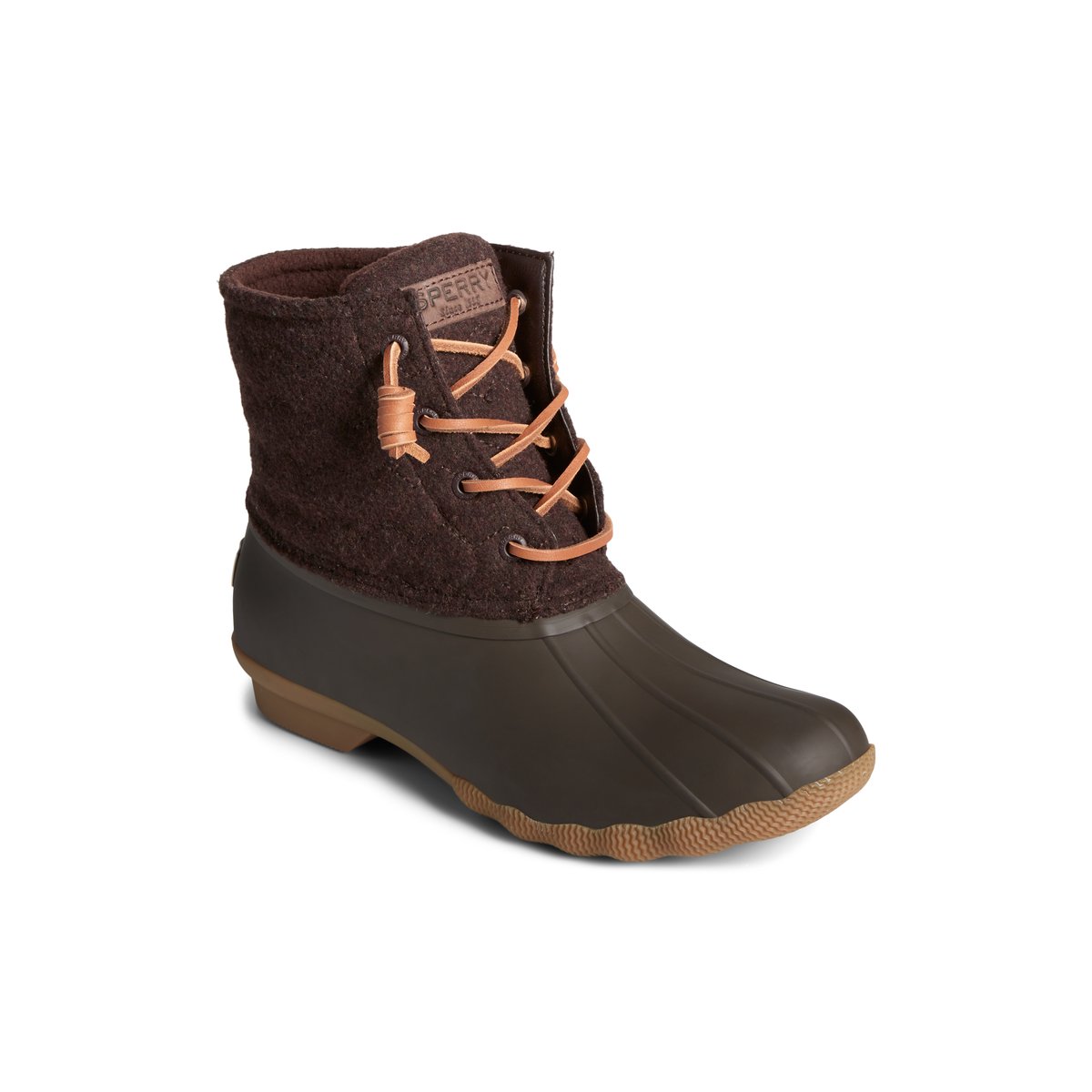 Saltwtrchevw wm Medium Brown Women s Duck Rain Boots Sperry Canada