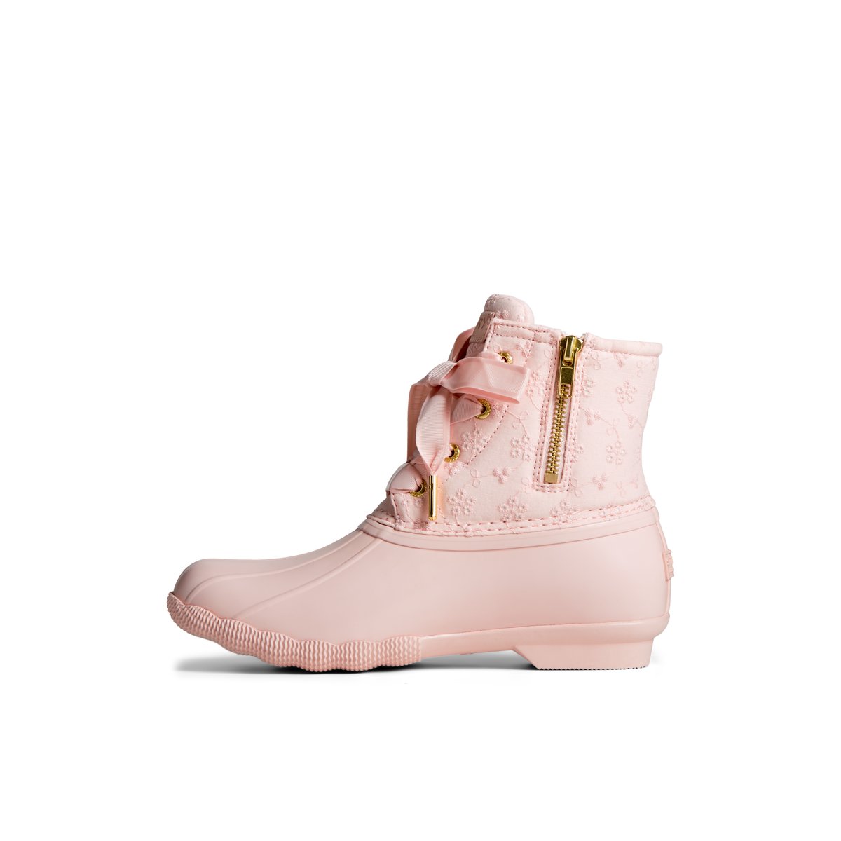 Saltwater Eyelet Duck Boot Pink Women's Duck & Rain Boots | Sperry US