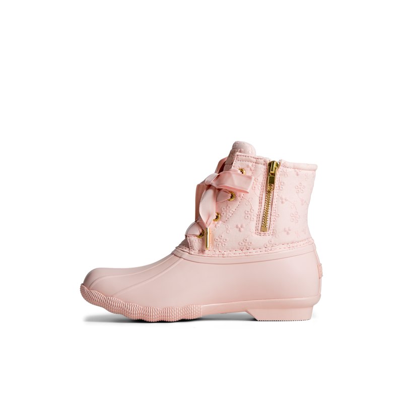 Saltwater Eyelet Duck Boot Pink Women s Duck Rain Boots Sperry US