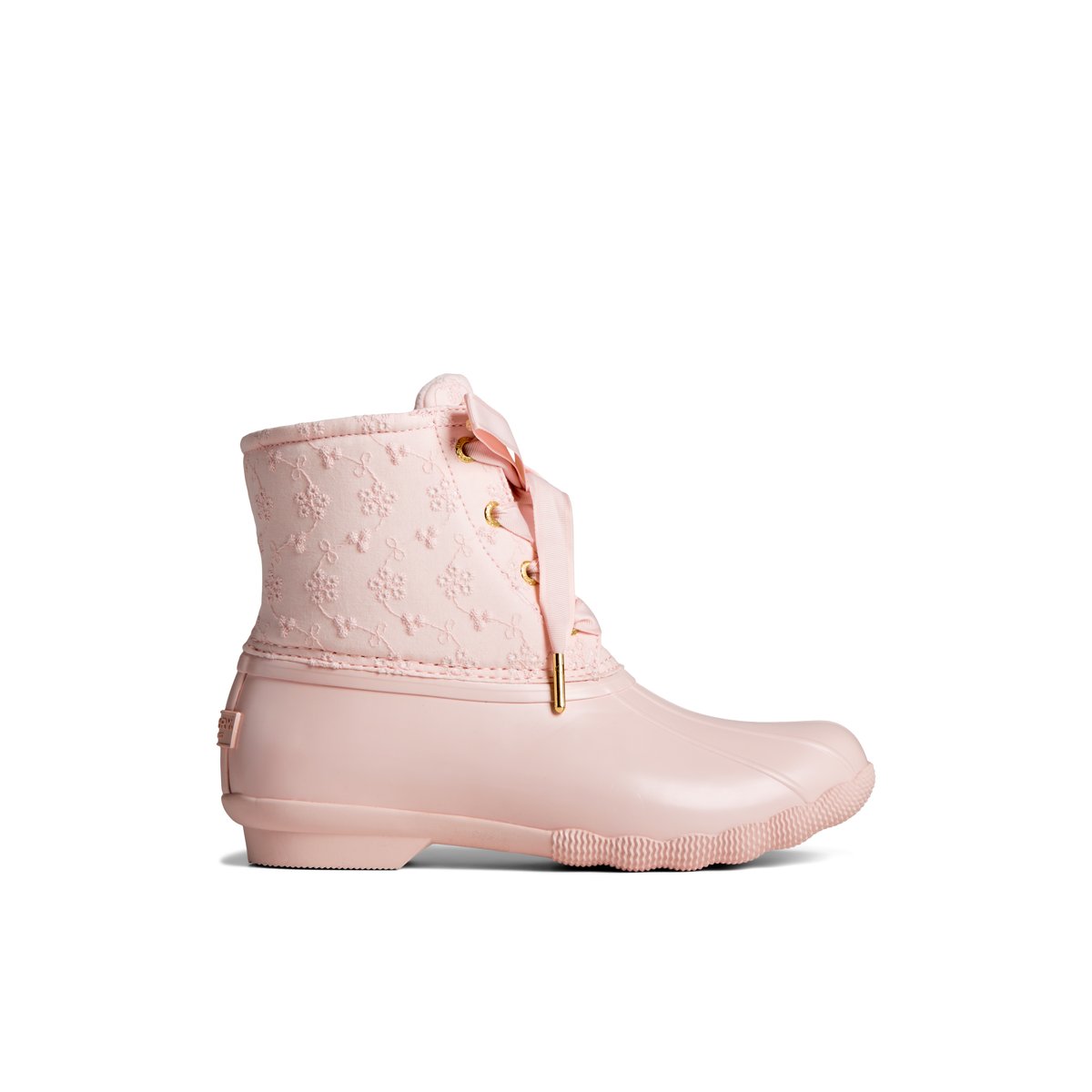 Saltwater Eyelet Duck Boot Pink Women s Duck Rain Boots Sperry US
