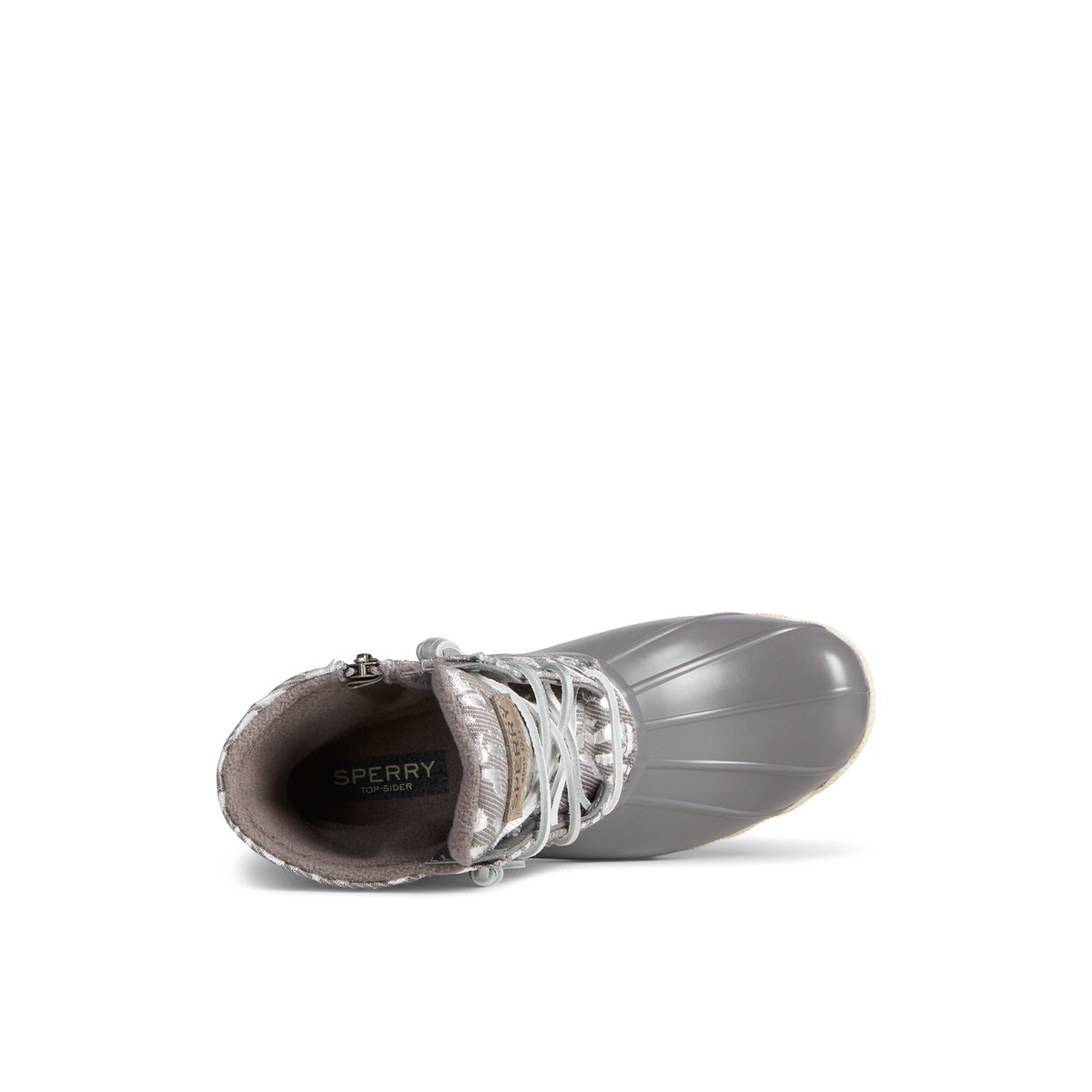 Sperry saltwater metallic duck boots grey discount