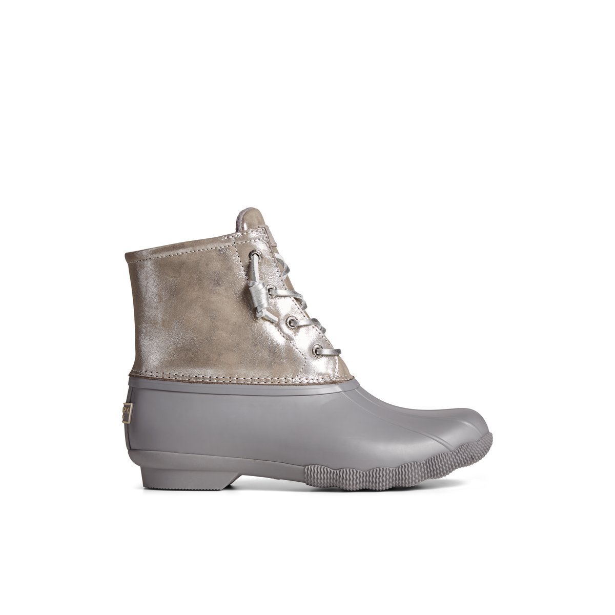Silver duck boots top