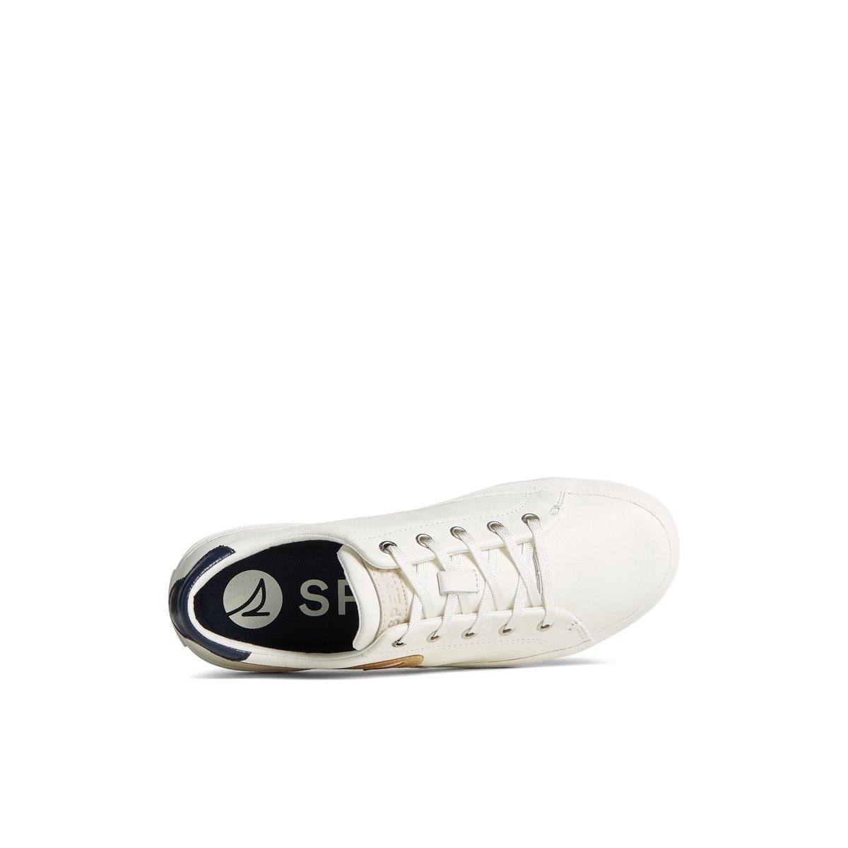 Sandy Leather Metallic Sneaker White Leather Smooth Women s Sneakers Sperry US