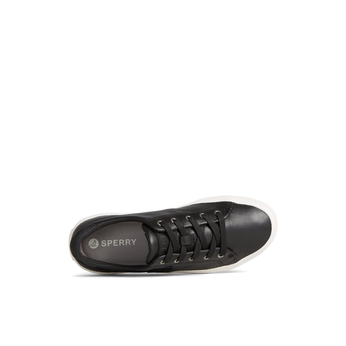 Sperry black leather sneakers store