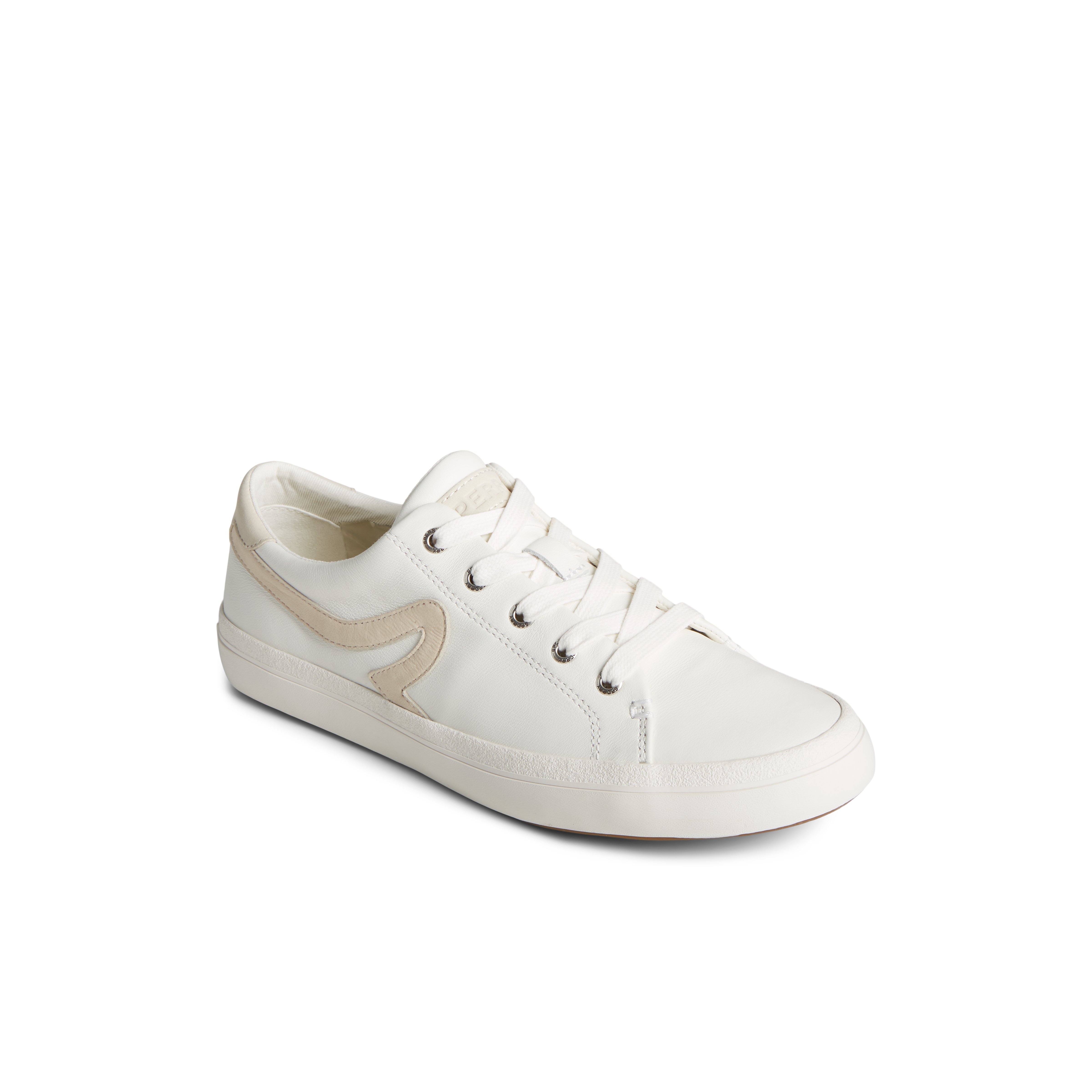 sperry women's white leather sneakers