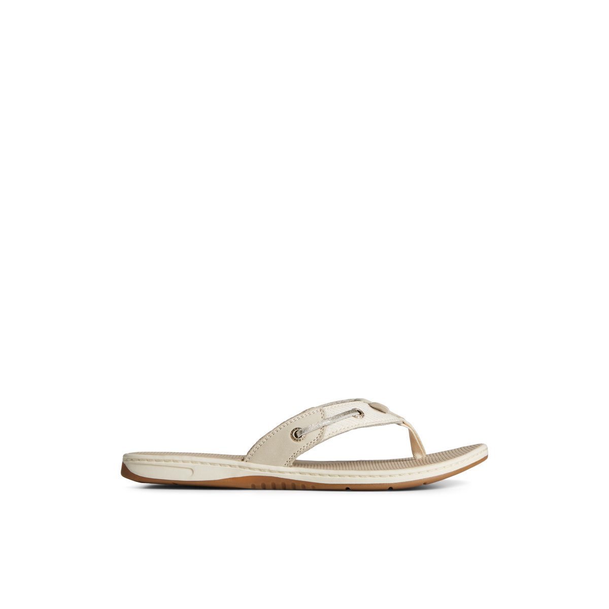 Seafish Metallic Flip Flop Grey Women s Sandals Sperry US