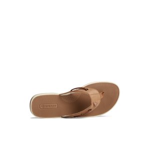 Sandalias Sperry Seafish Nautical Flip Flop Mujer Blancas Las