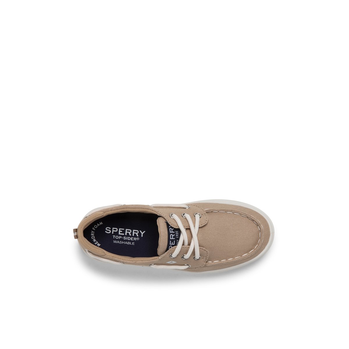 Sea Ketch Washable Sneaker Khaki Kids Boat Shoes Sperry US