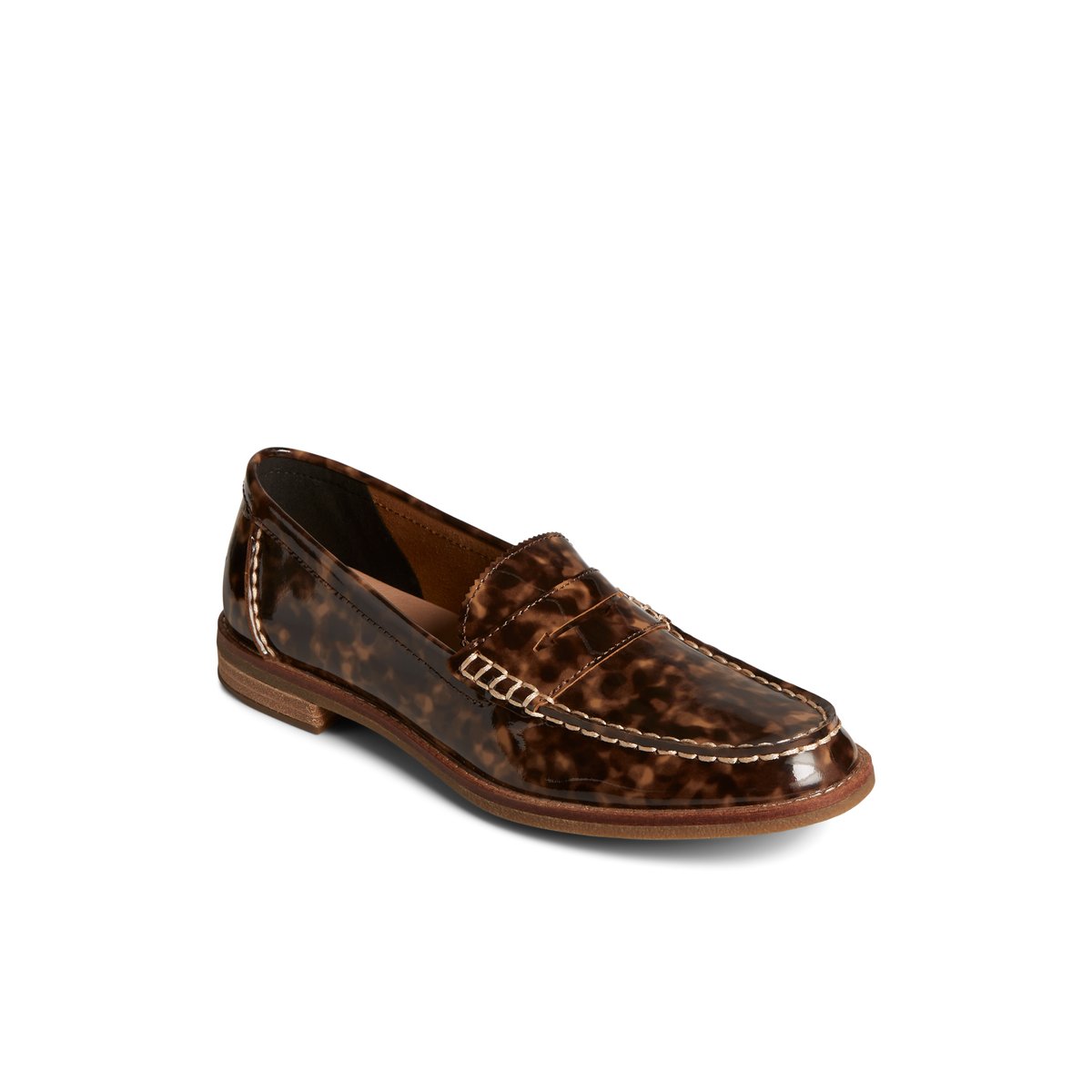 Seaport Penny Tortoise Leather Loafer Brown Women s Oxfords Loafers Sperry US