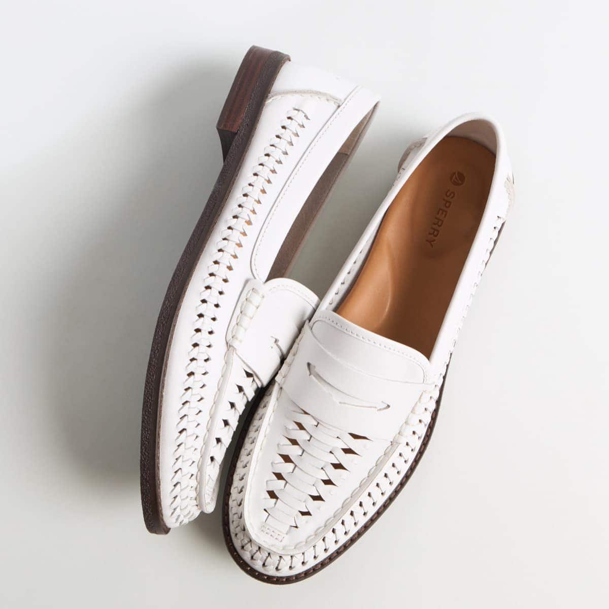 Seaportwoven_wm White Women's Oxfords & Loafers | Sperry US