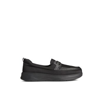 未使用級☆SPERRY TOP-SIDER レザーモカシン 撥水 ブラック Sperry Women's Top-Sider Authentic Original 2-Eye Crocodile