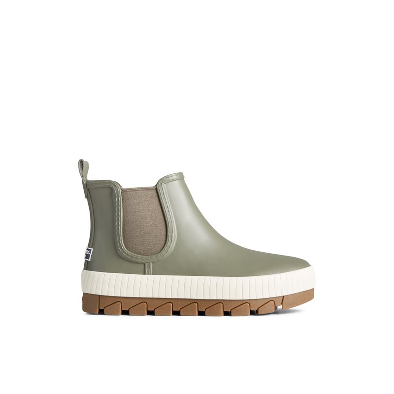 Green sperry rain boots on sale
