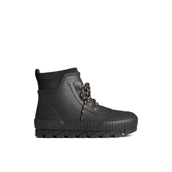 Torrent Rubber Lace Up Boot Black Women s Duck Rain Boots Sperry US