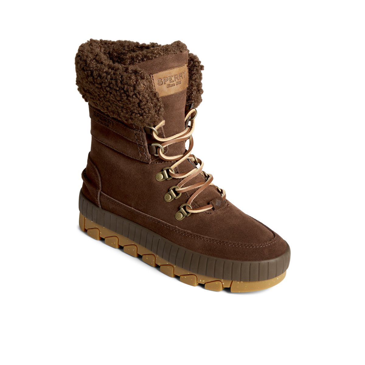 Torrent Lace Up Boot Dark Brown Women s Duck Rain Boots Sperry Canada